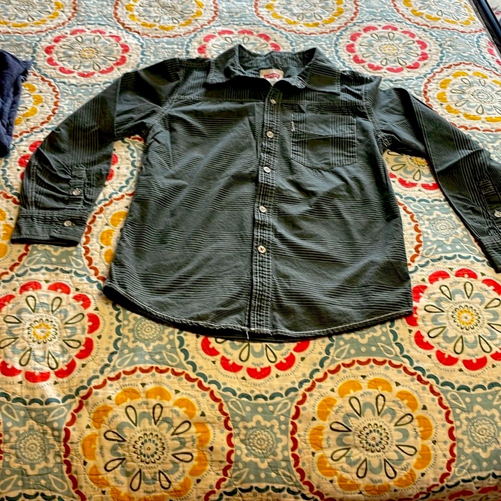 Levi's Gray Striped Shirt